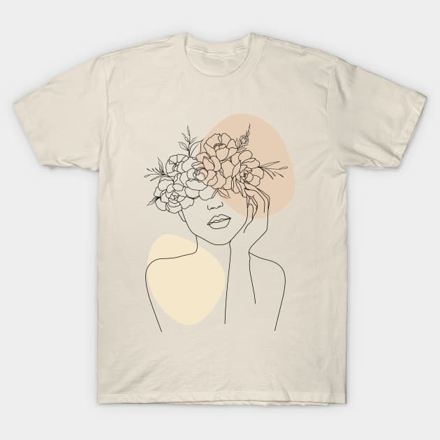 Modern minimalist female boho art T-Shirt by themadesigns